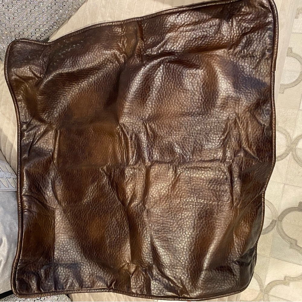 HiEnd Accents Faux Leather Euro Sham. NWT - Picture 5 of 7
